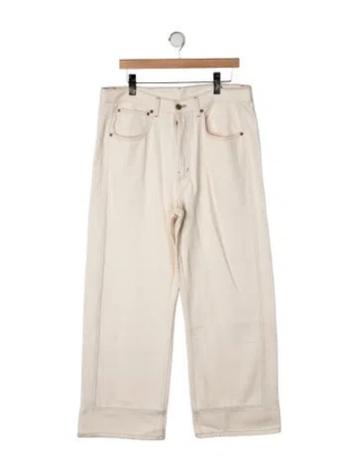 Pre-owned B Sides Mid-rise Wide Leg Jeans In Neutrals