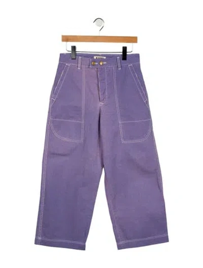 Pre-owned B Sides Mid-rise Wide Leg Jeans In Purple