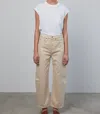 B SIDES NATURAL LASSO JEAN IN BEIGE