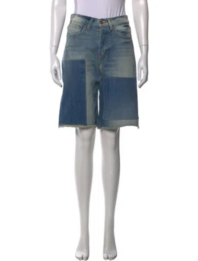 Pre-owned B Sides Patterned Knee-length Shorts In Blue