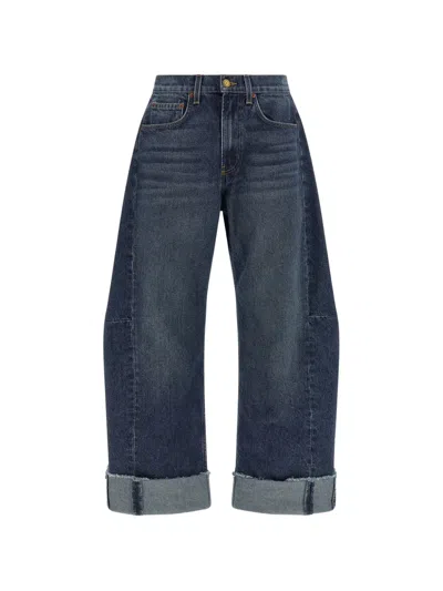 B Sides Relaxed Cuffed Lasso Cotton Jeans In Multi