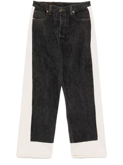 B Sides Reworked Slouch Vintage Jeans In 黑色