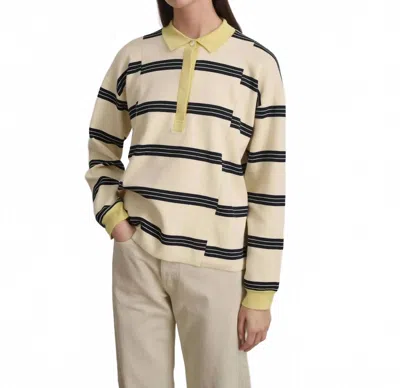 B Sides Rugby Polo Shirt In White/navy In Neutral