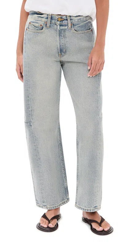 B Sides Slim Lasso Barrel Jeans Ed Wash In Gray