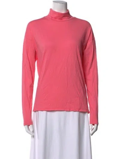Pre-owned B Sides Turtleneck Long Sleeve Top In Pink