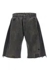 B Sides 'vintage Lasso' Bermuda Shorts In Black