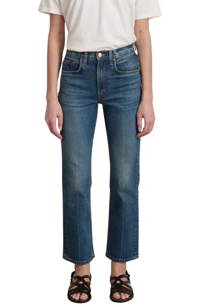 B Sides Women's Rae Straight Crop Jean In Vista Blue