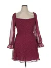 B. Smart Cocktail Dress In Burgundy