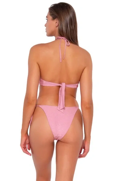 B Swim Ella Bikini Swim Bottoms In Blushing Bride Lurex