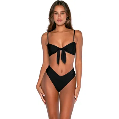 B Swim Eloise Bikini Swimsuit Top In Black Out