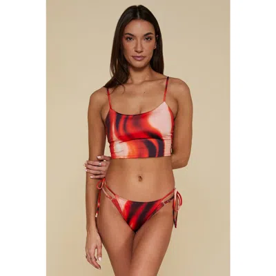 B Swim Harbor Crop Bikini Swimsuit Top In Trade Winds