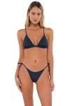 B Swim Kameryn Bikini Swimsuit Top In Navy Baja Rib