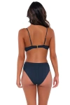 B Swim Margot Bikini Swim Bottoms In Navy Baja Rib