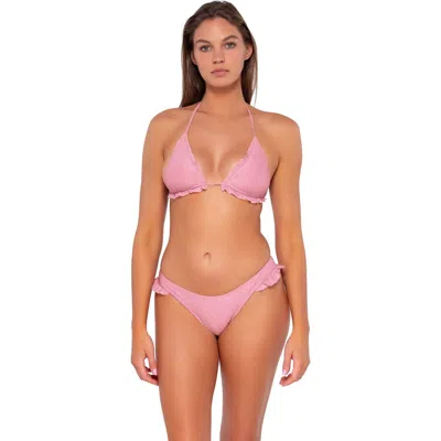 B Swim Maryana Bikini Swimsuit Top In Blushing Bride Lurex
