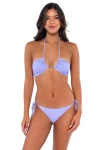 B Swim Sasha Bikini Swimsuit Top In Lilac Lurex