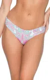 B Swim Sassy Pant Swim Bottom In Island Blossom White In Multi