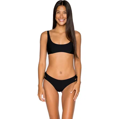B Swim Skye Sport Bikini Swimsuit Top In Black Out