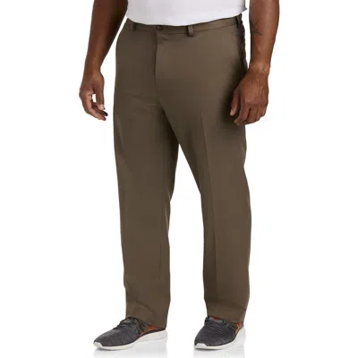 B+t Essentials Big & Tall Microfiber Dress Pants In Brown