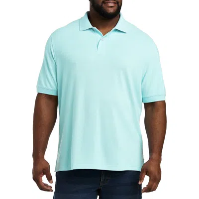 B+t Essentials Big & Tall Piqué Mesh Short-sleeve Polo Shirt In Blue