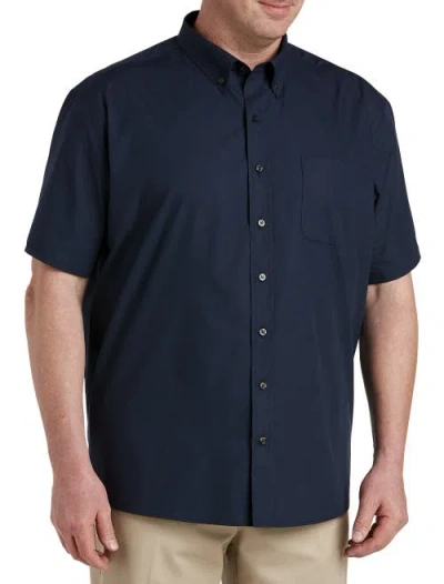 B+t Essentials Big & Tall Poplin Sport Shirt In Blue