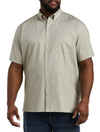 B+t Essentials Big & Tall Poplin Sport Shirt In Gray