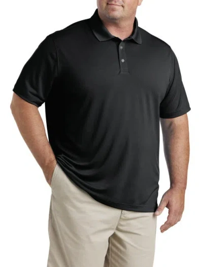 B+t Essentials Big & Tall Solid Golf Polo Shirt In Black