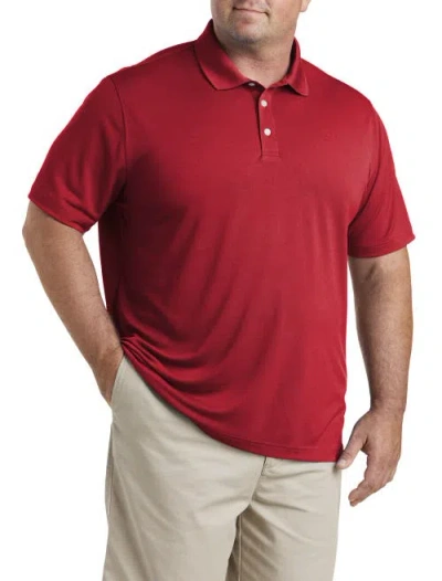 B+t Essentials Big & Tall Solid Golf Polo Shirt In Red