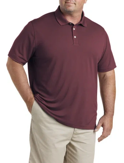 B+t Essentials Big & Tall Solid Golf Polo Shirt In Red