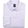 B+t Essentials Fit By Dxl Big & Tall  Non-iron Windowpane Dress Shirt In Purple