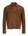 B-used Man Jacket Brown Size 44 Leather In Brown