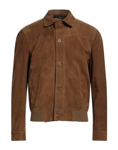 B-used Man Jacket Brown Size 44 Leather