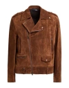 B-used Man Jacket Brown Size 44 Ovine Leather