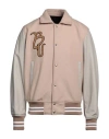 B-used Man Jacket Sand Size Xxl Polyester, Acrylic, Wool, Soft Leather In Beige