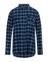 B-used Man Shirt Azure Size M Cotton In Blue