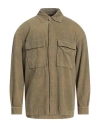 B-used Man Shirt Military Green Size L Cotton In Green