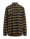 B-used Man Shirt Mustard Size Xl Cotton In Yellow
