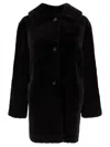 B&w Reversibile Shearling Coat