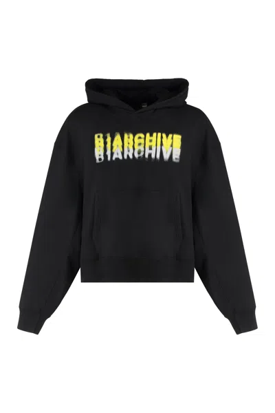 B1 Archive Cotton Hoodie In Black