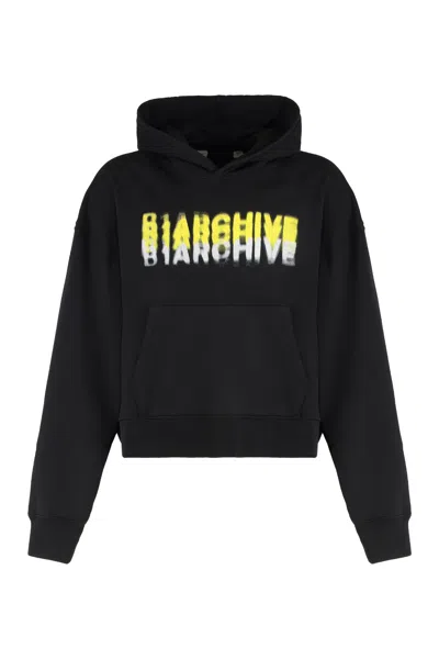 B1 Archive Cotton Hoodie In Black