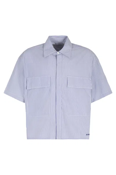 B1 Archive Striped Cotton Shirt In Blue