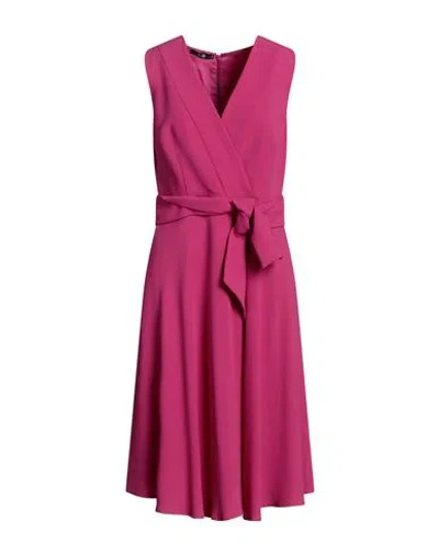 B.19 Milano Woman Midi Dress Fuchsia Size 10 Acetate, Viscose In Pink