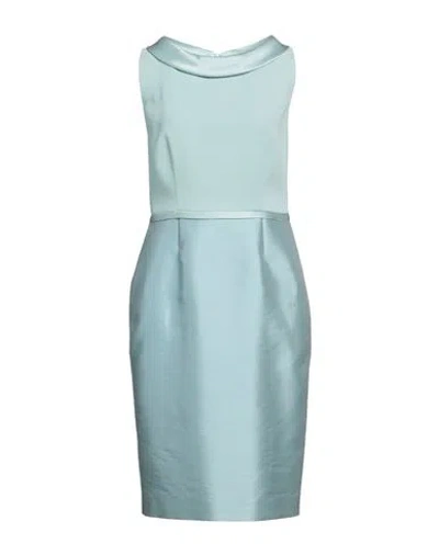 B.19 Milano Woman Mini Dress Light Green Size 8 Acetate, Viscose, Silk, Polyester