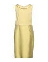B.19 Milano Woman Mini Dress Lime Green Size 12 Acetate, Viscose, Silk, Polyester In Green