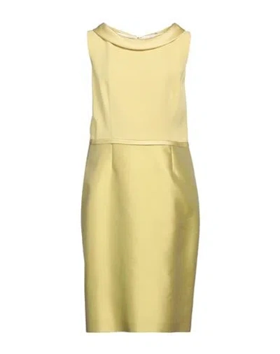 B.19 Milano Woman Mini Dress Lime Green Size 12 Acetate, Viscose, Silk, Polyester