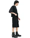 B1archive Black Cotton Shorts In Black