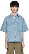 B1archive Blue Faded Denim Shirt In #a0002-4 Vintage