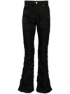 B1archive Kickflare Straight Leg Trousers In Black