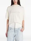 B1archive Open-back Draped T-shirt In Neutral