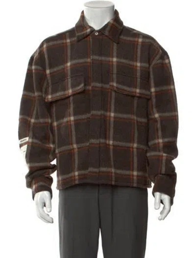 Pre-owned B1archive Plaid Print Long Sleeve Shirt W/ Tags In Brown