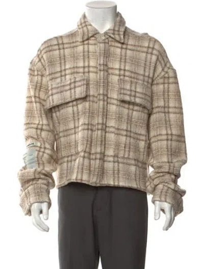 Pre-owned B1archive Plaid Print Long Sleeve Shirt W/ Tags In Neutral